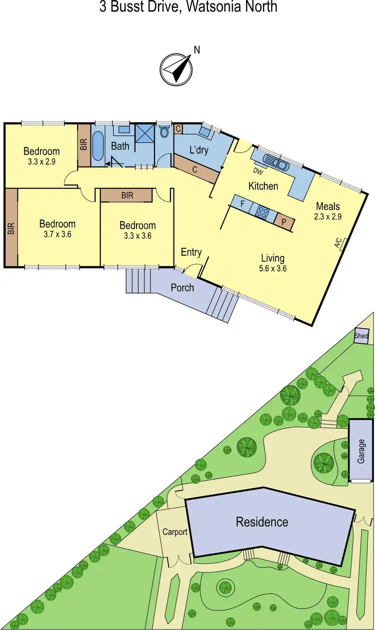 Floorplan of Homely house listing, 3 Busst Drive, Watsonia North VIC 3087