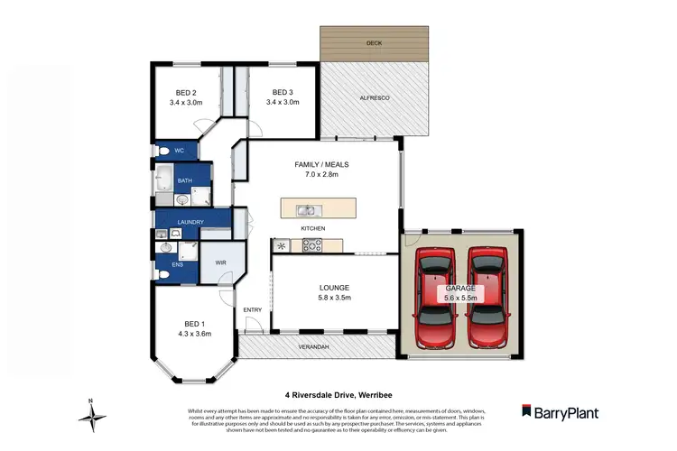 Floorplan of Homely house listing, 4 Riversdale Drive, Werribee VIC 3030