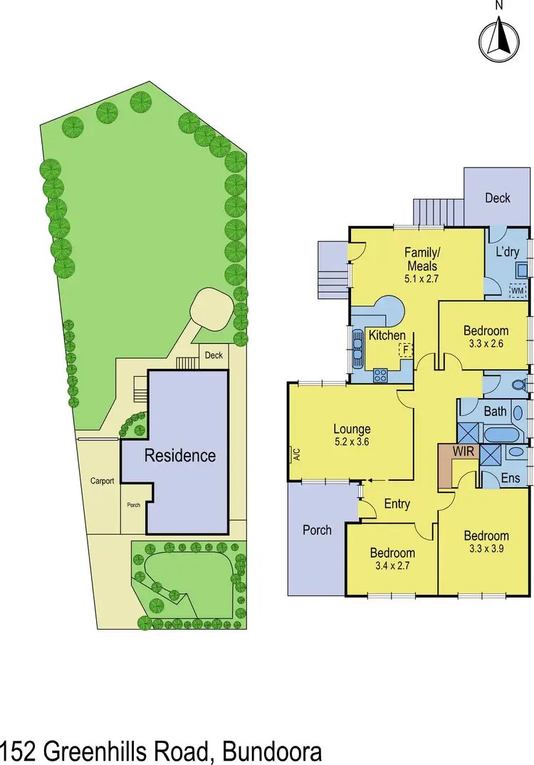 Floorplan of Homely house listing, 152 Greenhills Road, Bundoora VIC 3083