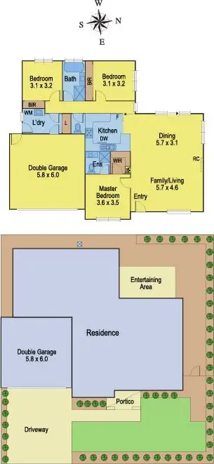 Floorplan of Homely townhouse listing, 44 Glenfine Avenue, Hamlyn Heights VIC 3215