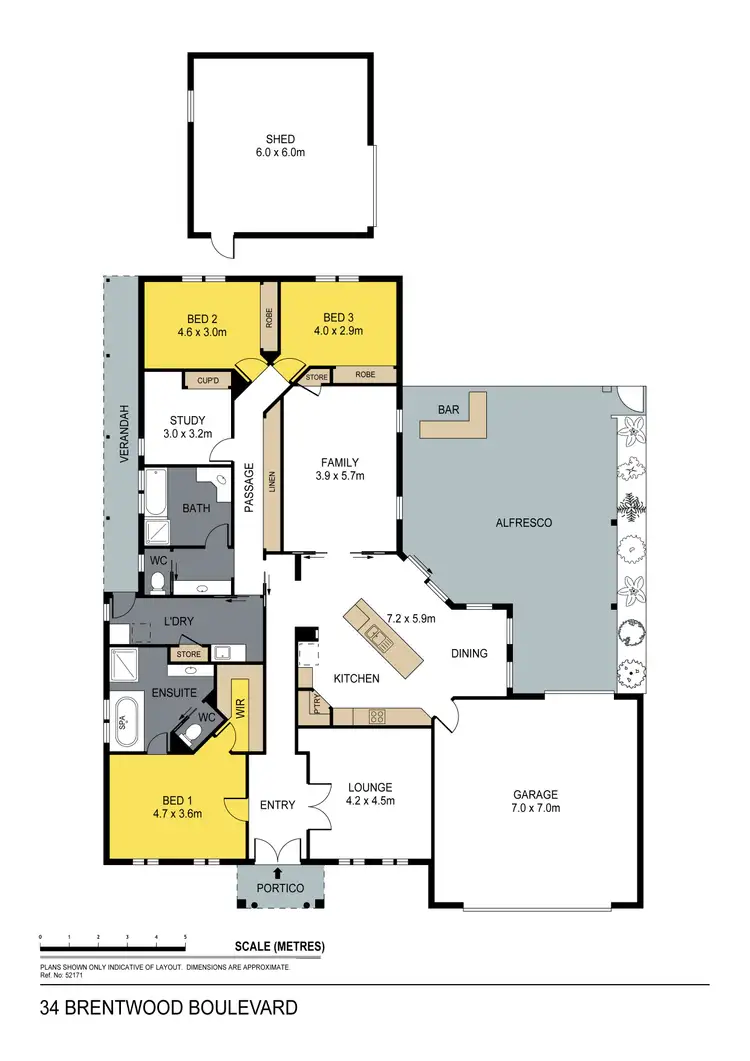 Floorplan of Homely house listing, 34 Brentwood Boulevard, Strathfieldsaye VIC 3551