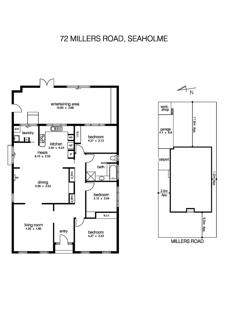 Floorplan of Homely house listing, 72 Millers Road, Seaholme VIC 3018