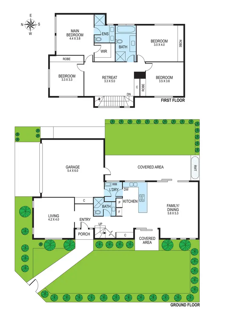 Floorplan of Homely townhouse listing, 54 East Boundary Road, Bentleigh East VIC 3165