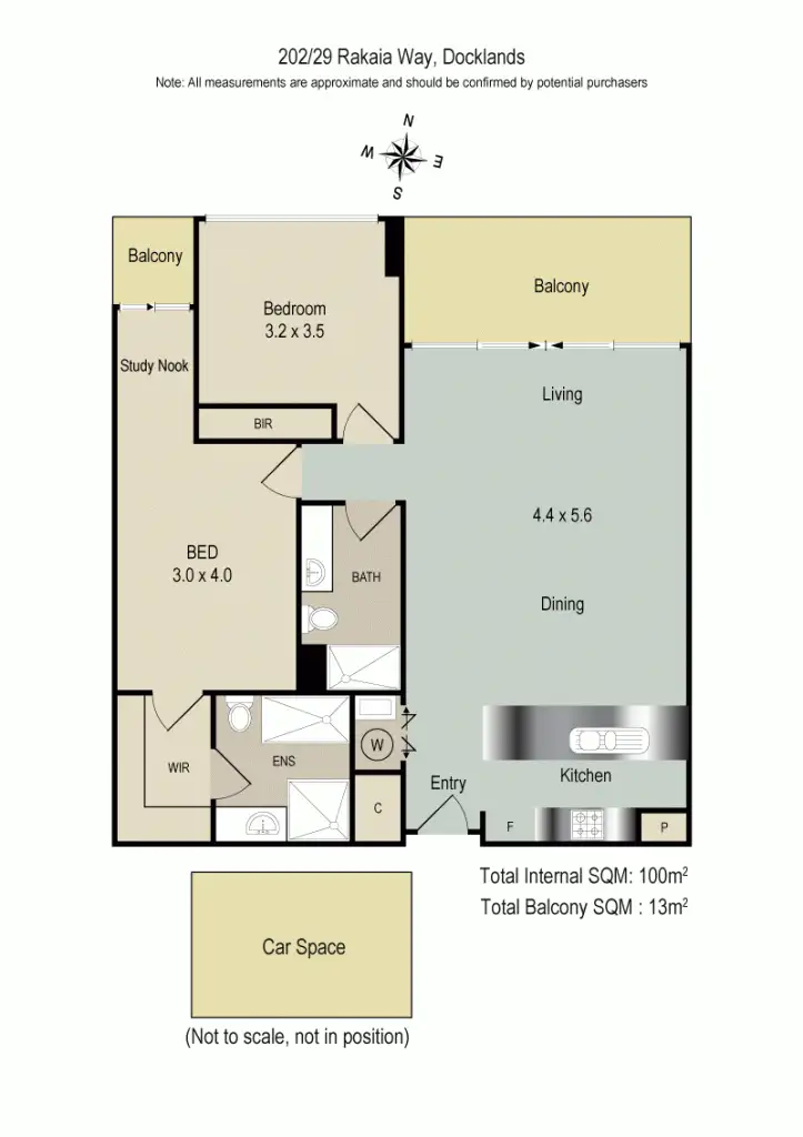 Floorplan of Homely apartment listing, 202/29 Rakaia Way, Docklands VIC 3008