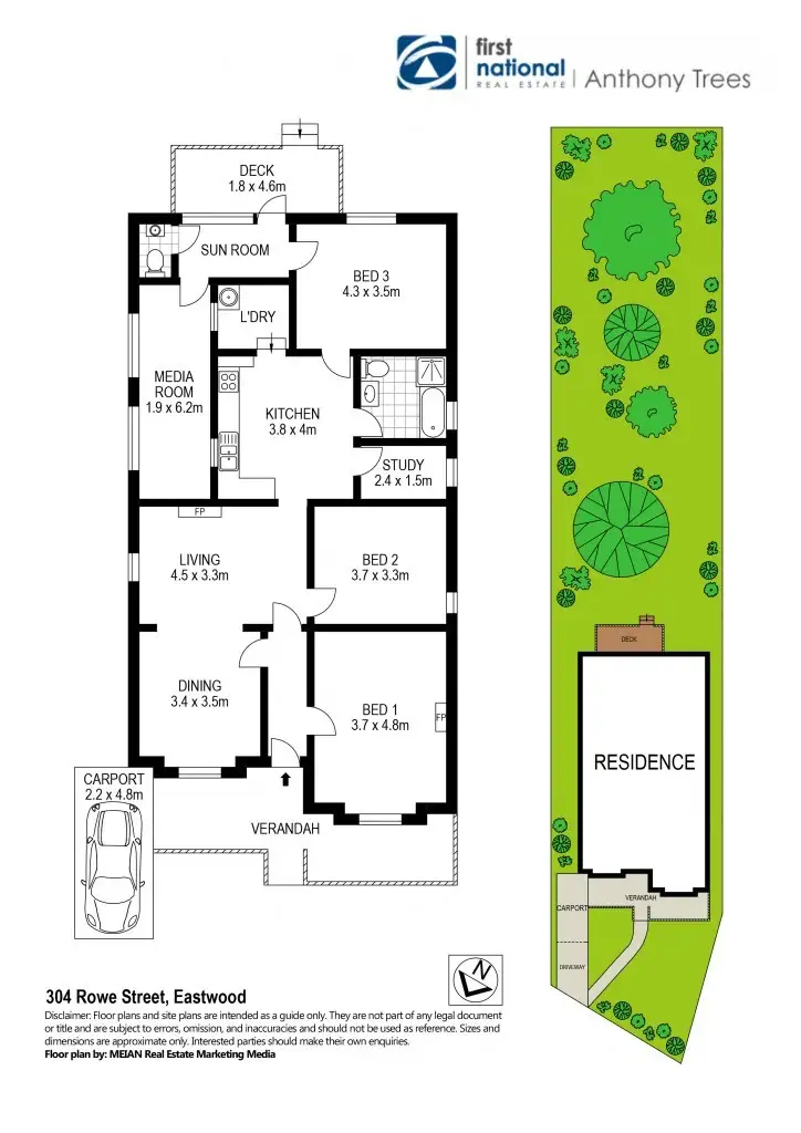 Floorplan of Homely house listing, 304 Rowe Street, Eastwood NSW 2122