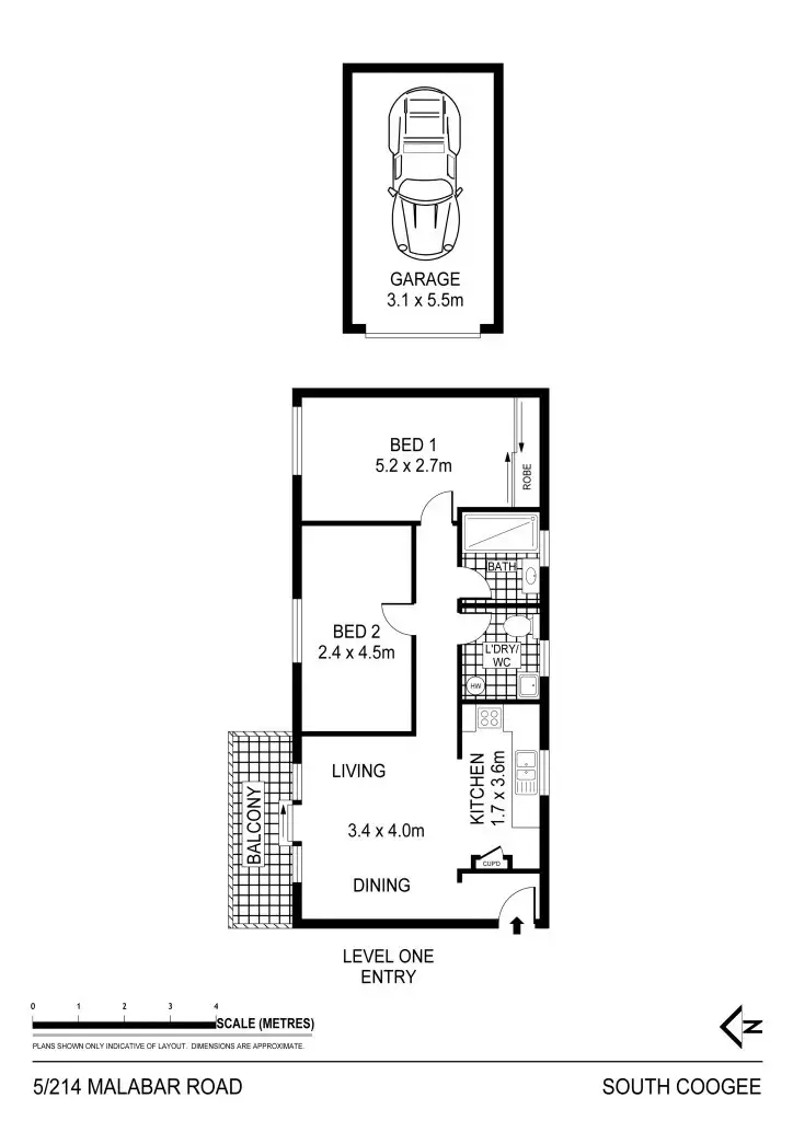 Floorplan of Homely apartment listing, 5/214 Malabar Road, South Coogee NSW 2034