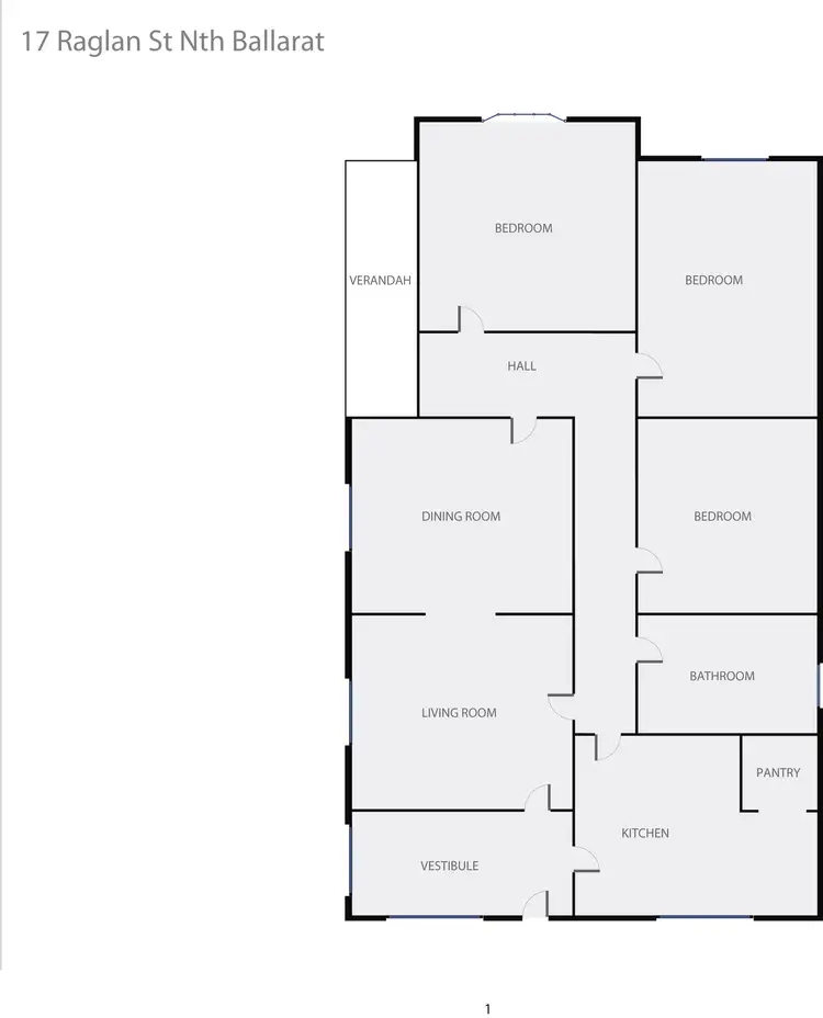 Floorplan of Homely house listing, 17 Raglan Street North, Ballarat Central VIC 3350