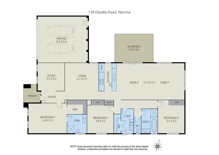 Floorplan of Homely house listing, 128 Doodts Road, Nerrina VIC 3350