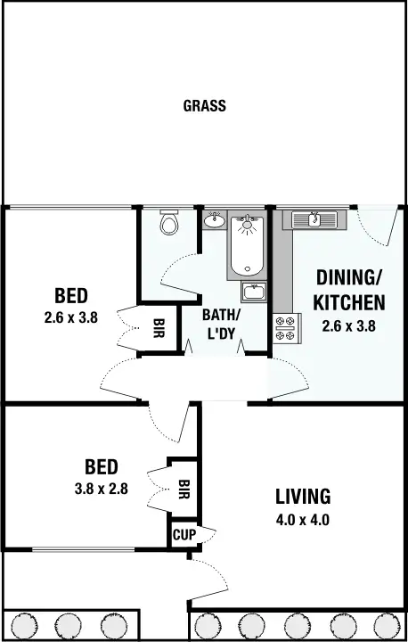 Floorplan of Homely unit listing, 6/221 Main Road East, St Albans VIC 3021