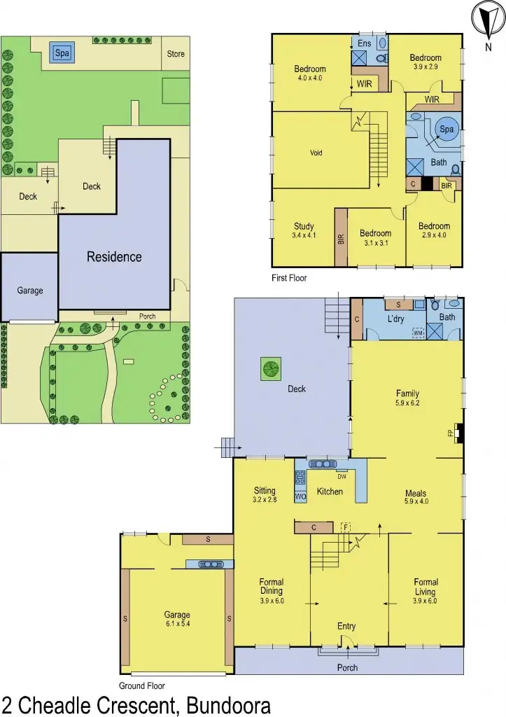 Floorplan of Homely house listing, 2 Cheadle Crescent, Bundoora VIC 3083