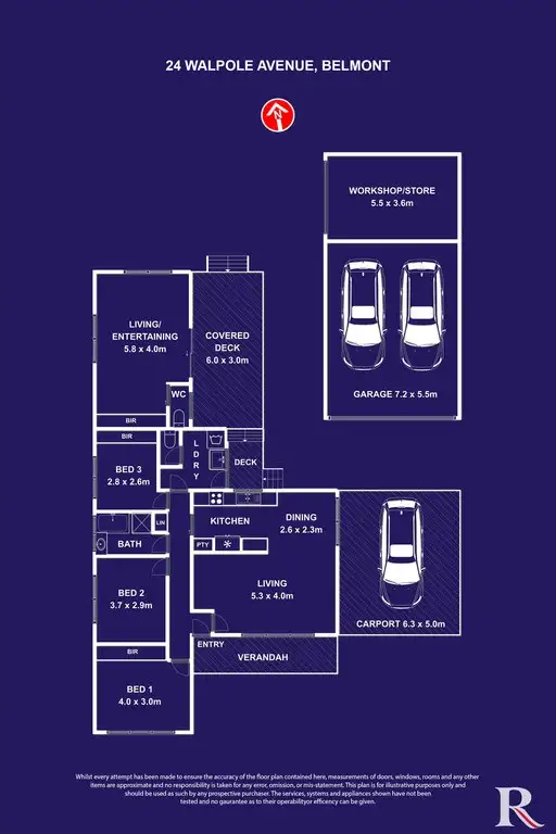 Floorplan of Homely house listing, 24 Walpole
Avenue, Belmont VIC 3216
