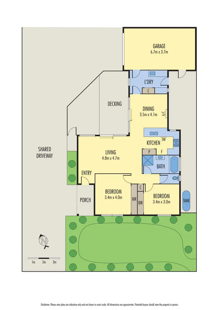 Floorplan of Homely townhouse listing, 1/34 Laura Avenue, Belmont VIC 3216