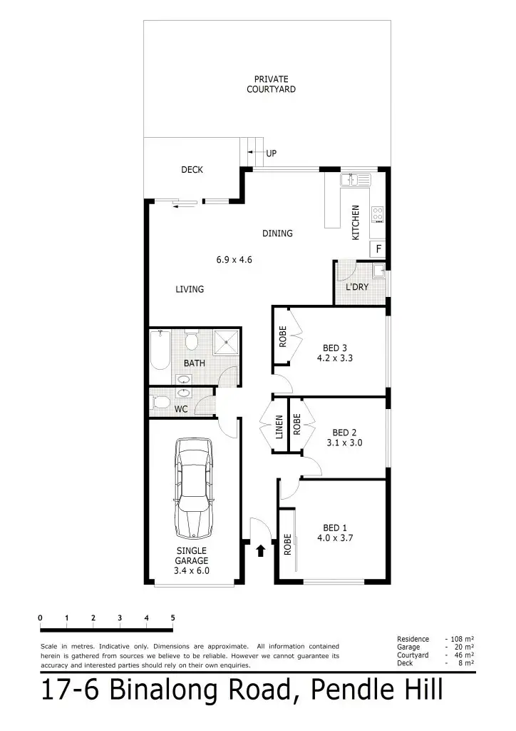 Floorplan of Homely villa listing, 17/6 Binalong Road, Pendle Hill NSW 2145