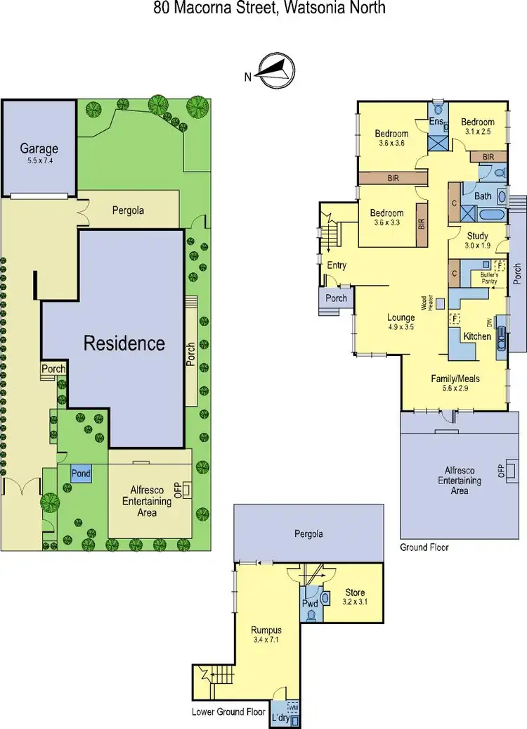 Floorplan of Homely house listing, 80 Macorna Street, Watsonia North VIC 3087