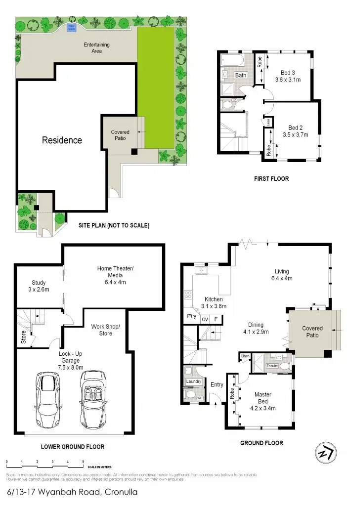 Floorplan of Homely townhouse listing, 6/13-17 Wyanbah Road, Cronulla NSW 2230