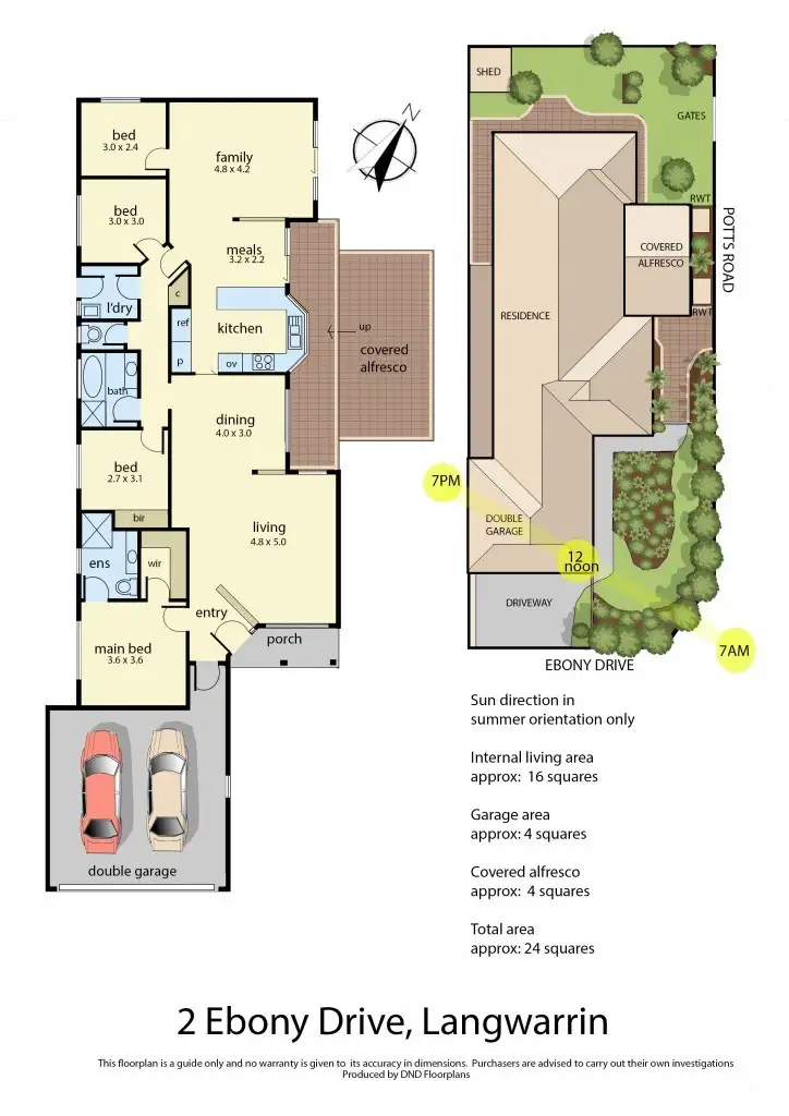 Floorplan of Homely house listing, 2 Ebony Drive, Langwarrin VIC 3910