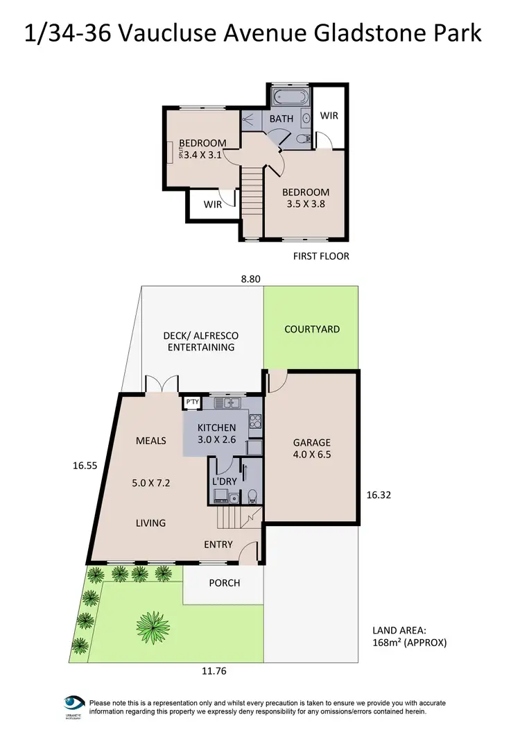 Floorplan of Homely townhouse listing, 1/34-36 Vaucluse Avenue, Gladstone Park VIC 3043