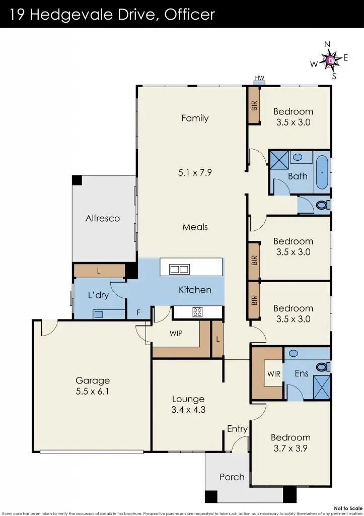 Floorplan of Homely house listing, 19 Hedgevale Drive, Officer VIC 3809