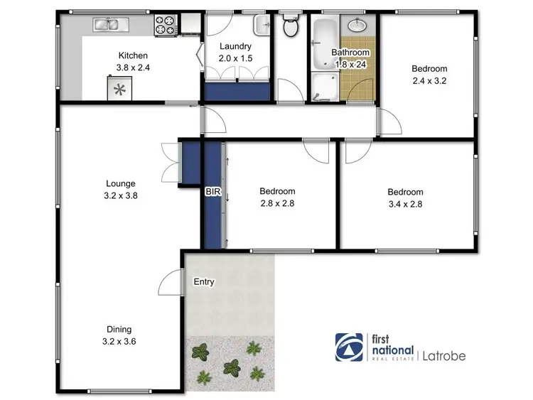 Floorplan of Homely house listing, 96 Comans Street, Morwell VIC 3840