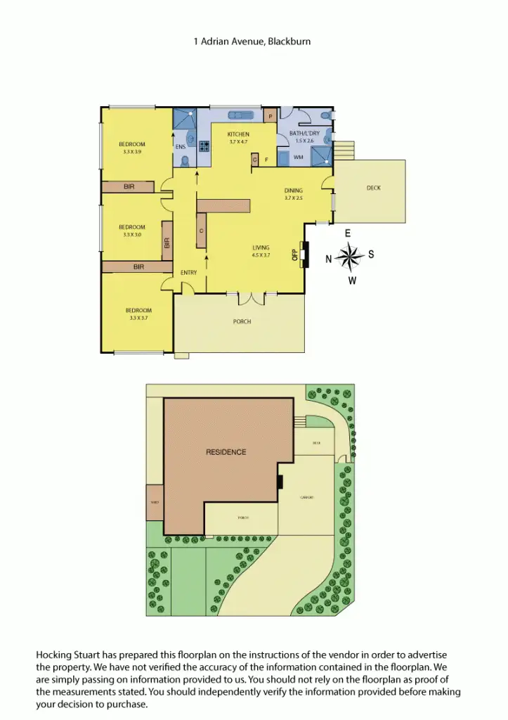 Floorplan of Homely house listing, 1 Adrian Avenue, Blackburn South VIC 3130