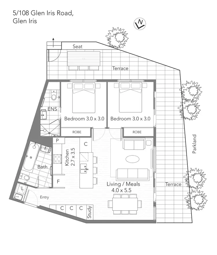 Floorplan of Homely apartment listing, 5/108 Glen Iris Road, Glen Iris VIC 3146