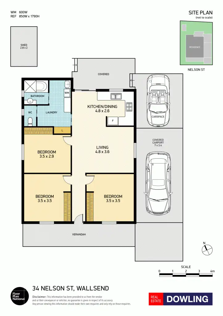 Floorplan of Homely house listing, 34 Nelson Street, Wallsend NSW 2287