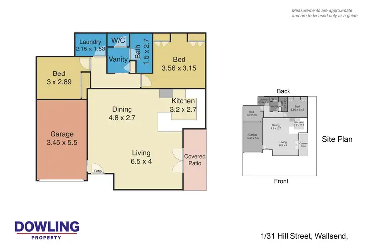 Floorplan of Homely house listing, 1/31 Hill Street, Wallsend NSW 2287