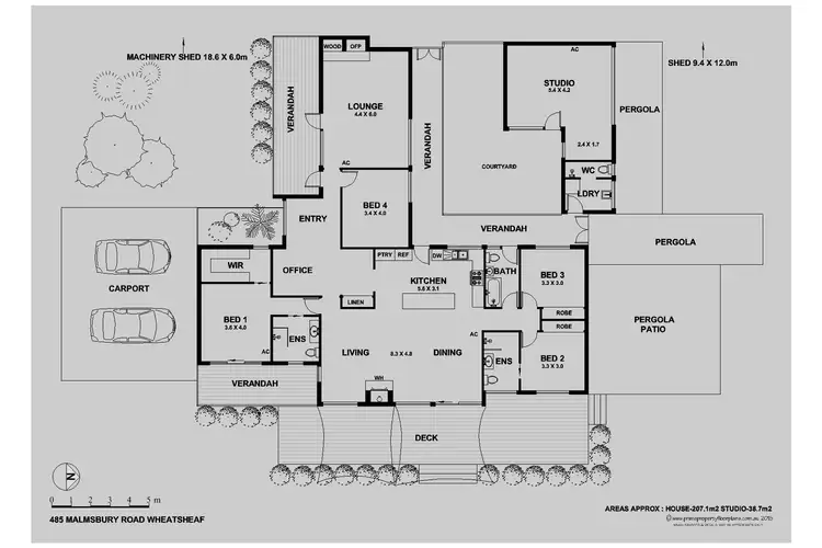 Floorplan of Homely house listing, 485 Malmsbury Road, Wheatsheaf VIC 3461