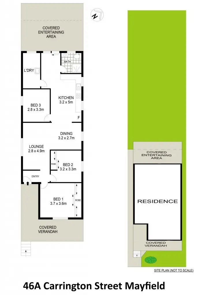 Floorplan of Homely house listing, 46a Carrington Street, Mayfield NSW 2304
