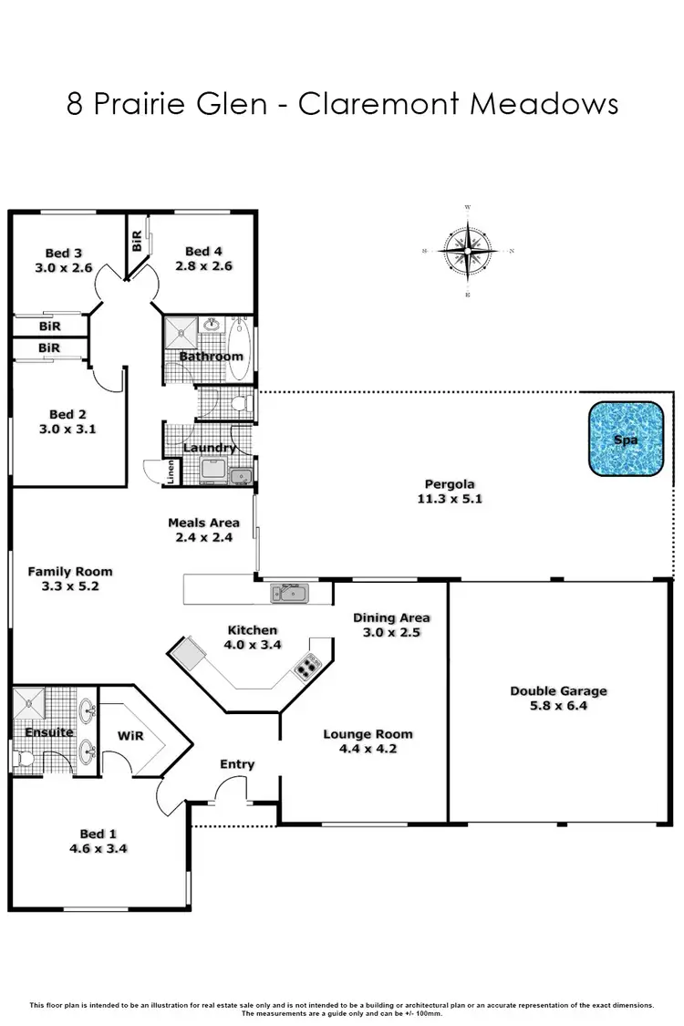 Floorplan of Homely house listing, 8 Prairie Glen, Claremont Meadows NSW 2747