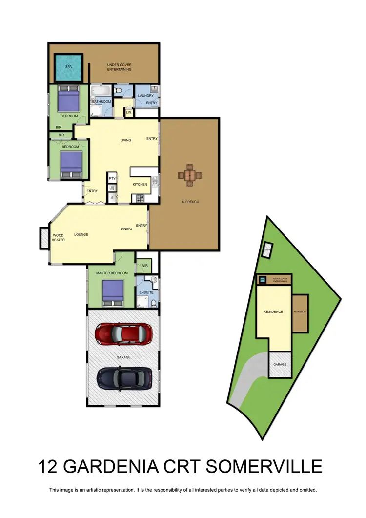 Floorplan of Homely house listing, 12 Gardenia Court, Somerville VIC 3912