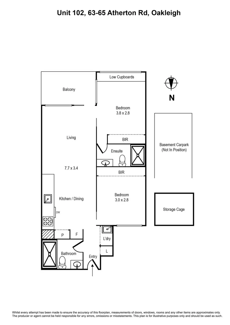 Floorplan of Homely apartment listing, 102/63-65 Atherton Road, Oakleigh VIC 3166