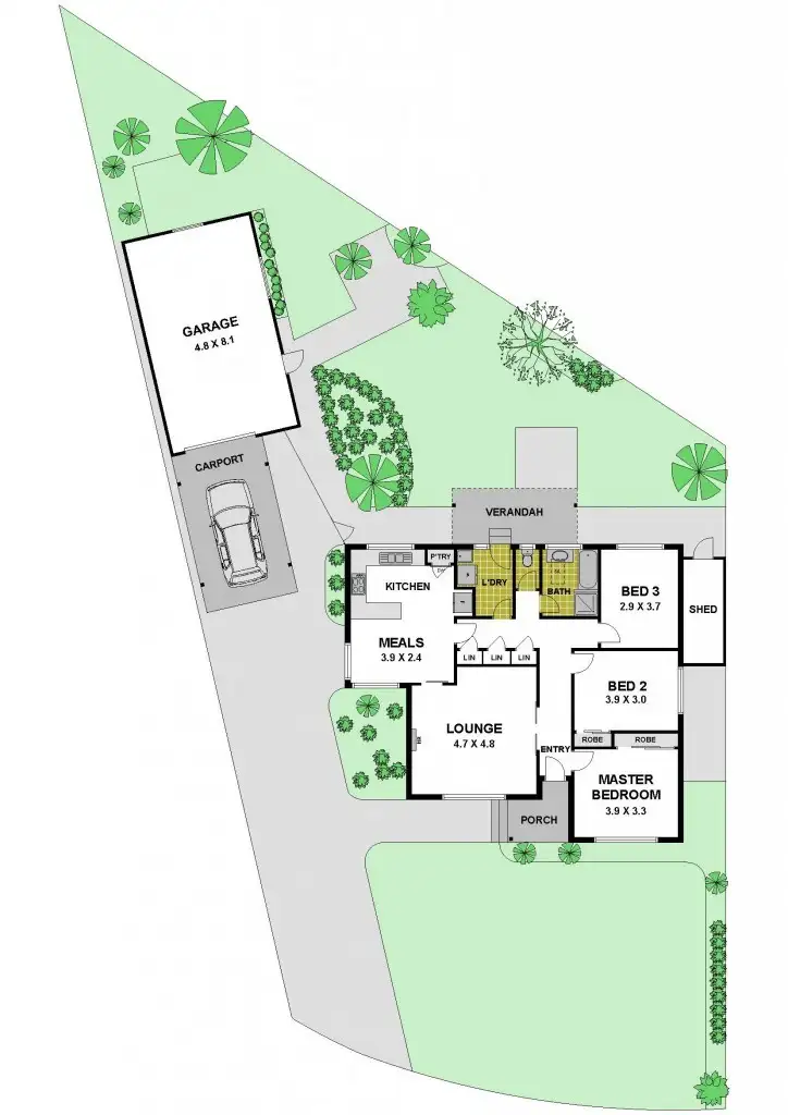Floorplan of Homely house listing, 6 Power Close, Gladstone Park VIC 3043