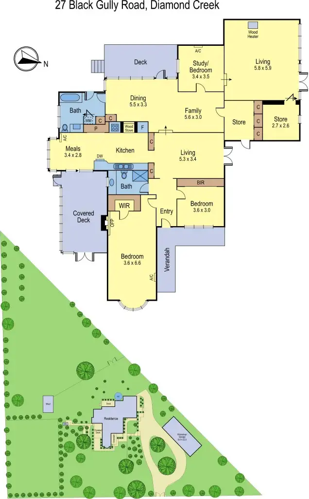 Floorplan of Homely house listing, 27 Blackgully Road, Diamond Creek VIC 3089