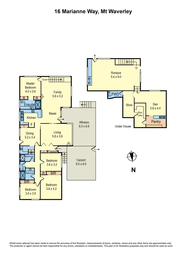Floorplan of Homely house listing, 16 Marianne Way, Mount Waverley VIC 3149