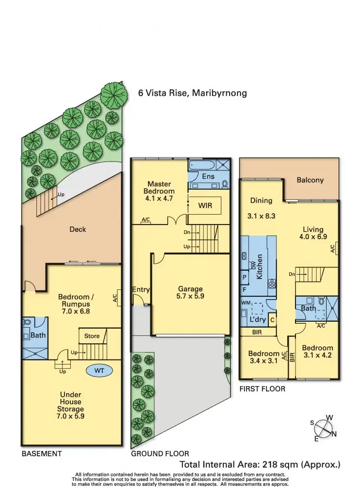 Floorplan of Homely house listing, 6 Vista Rise, Maribyrnong VIC 3032