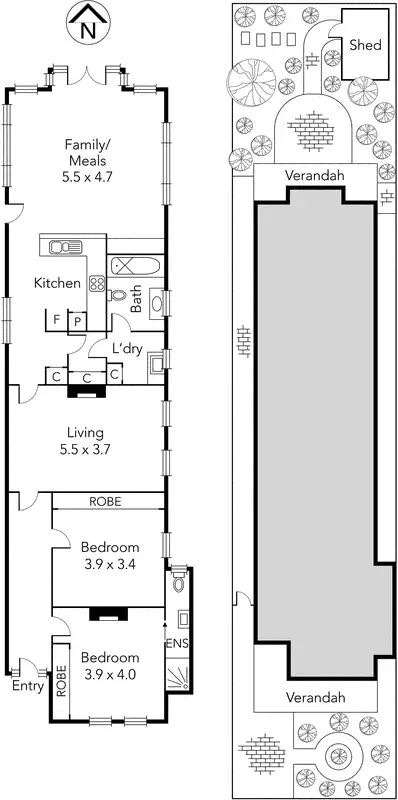 Floorplan of Homely house listing, 20 Gordon Street, Fairfield VIC 3078