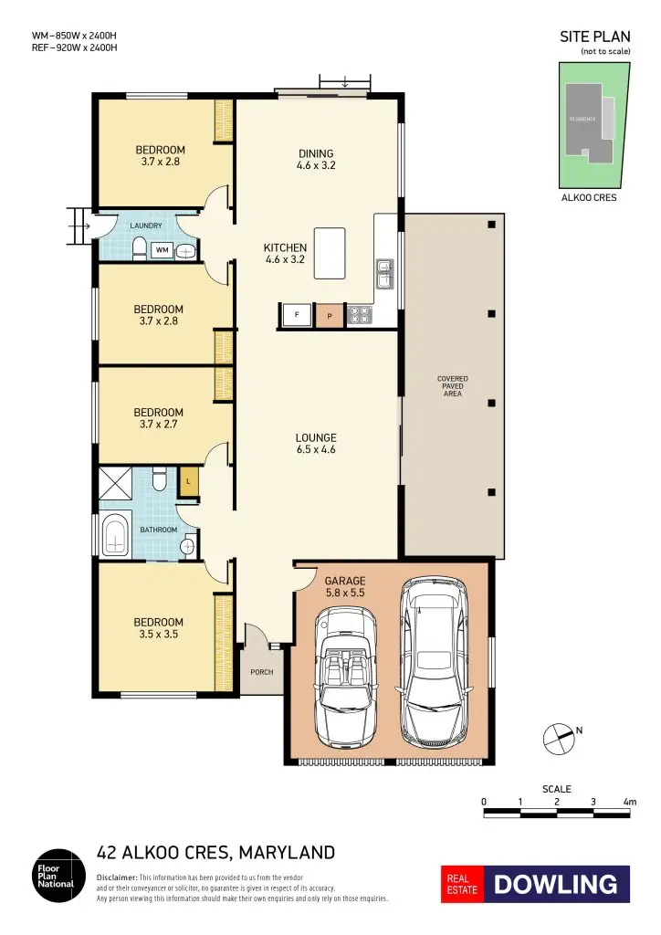 Floorplan of Homely house listing, 42 Alkoo Crescent, Maryland NSW 2287