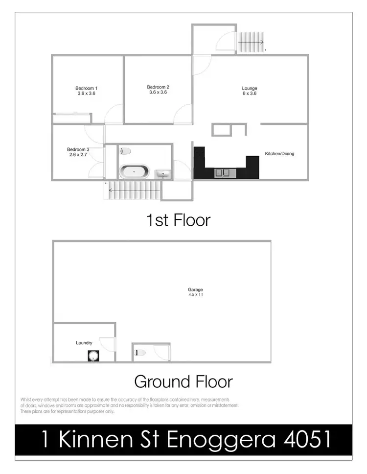 Floorplan of Homely house listing, 1 Kinnen St, Enoggera QLD 4051