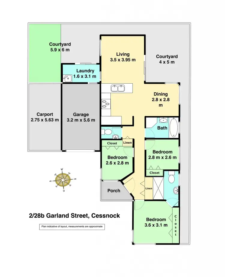 Floorplan of Homely villa listing, LOT 2, 28 Garland Avenue, Cessnock NSW 2325