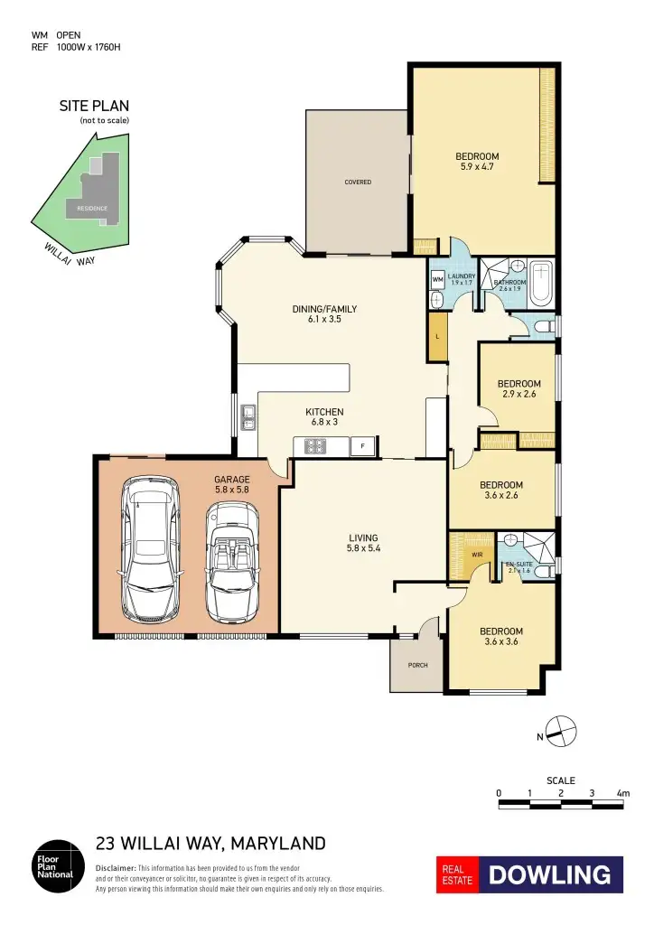 Floorplan of Homely house listing, 23 Willai Way, Maryland NSW 2287