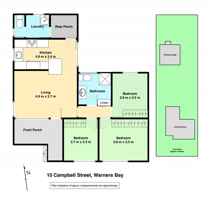 Floorplan of Homely house listing, 10 Campbell Street, Warners Bay NSW 2282