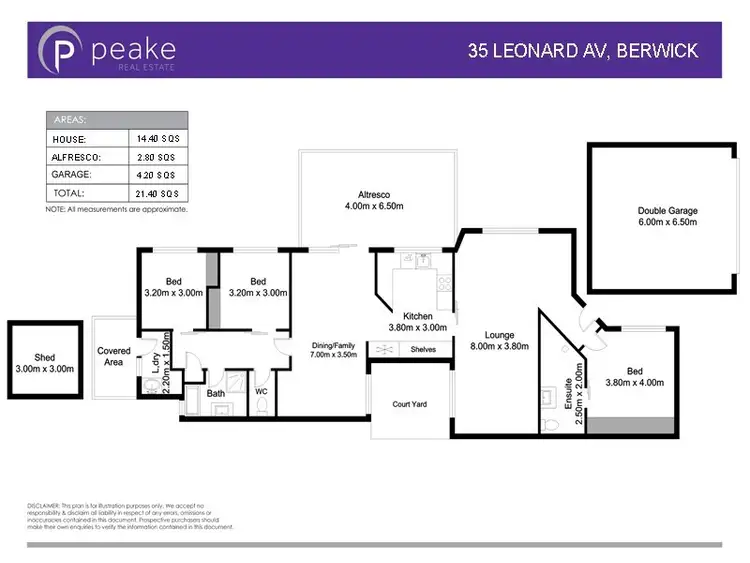 Floorplan of Homely house listing, 35 Leonard Avenue, Berwick VIC 3806