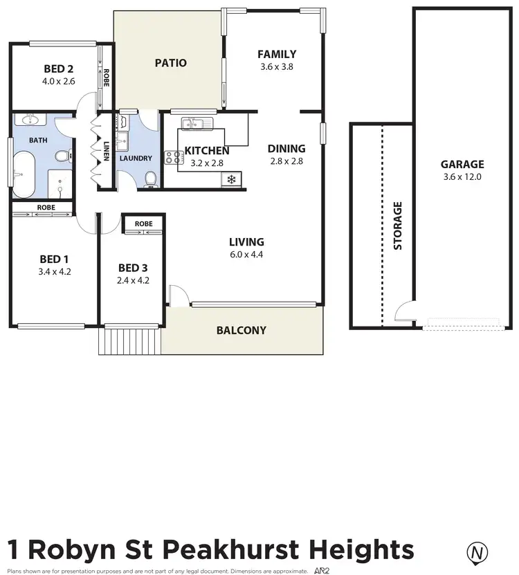 Floorplan of Homely house listing, 1 Robyn Street, Peakhurst Heights NSW 2210