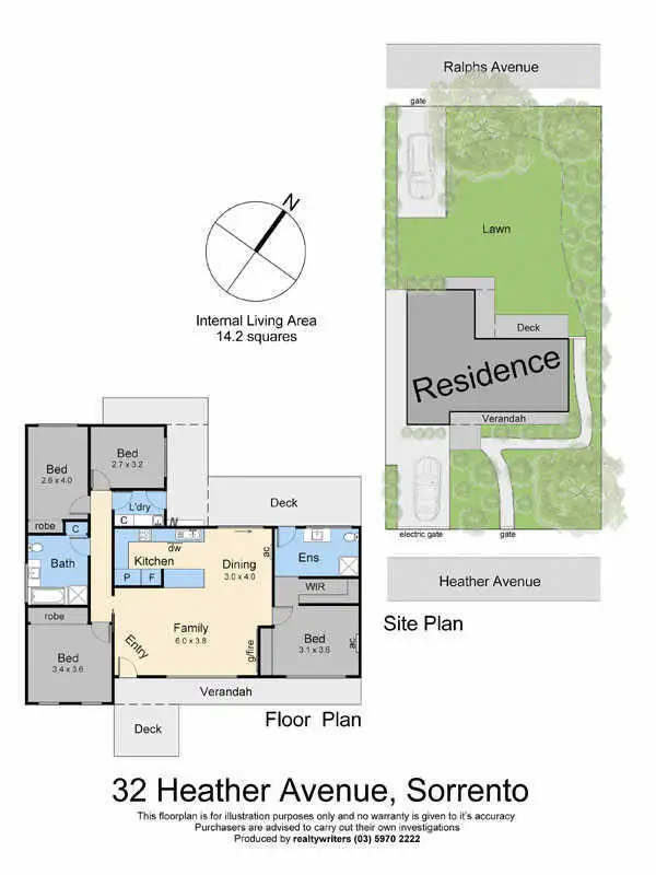 Floorplan of Homely house listing, 32 Heather Avenue, Sorrento VIC 3943