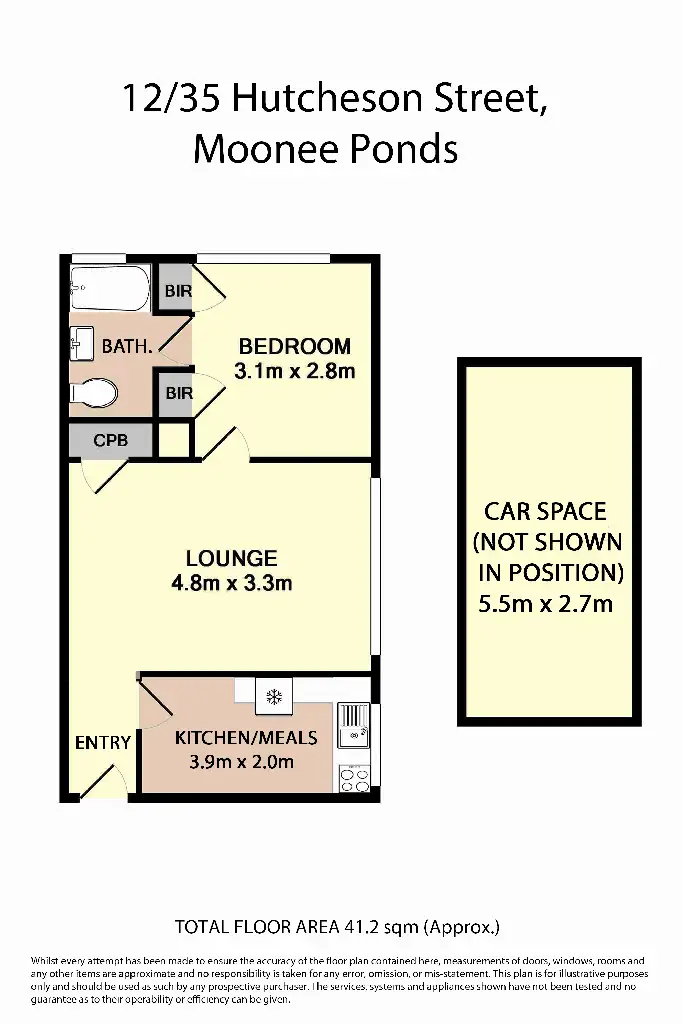 Floorplan of Homely apartment listing, 12/35 Hutcheson Street, Moonee Ponds VIC 3039