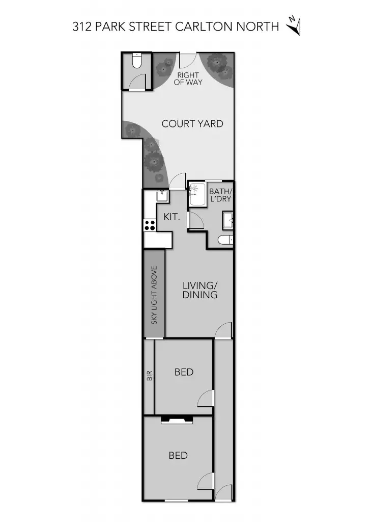 Floorplan of Homely house listing, 312 Park Street, Carlton North VIC 3054