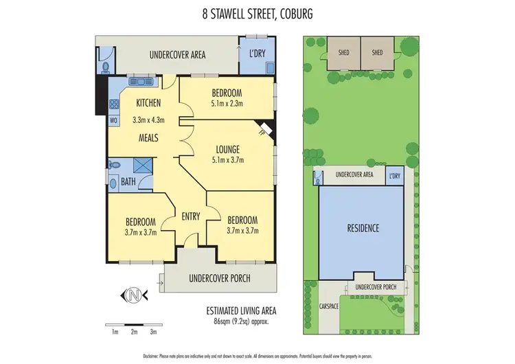 Floorplan of Homely house listing, 8 Stawell Street, Coburg VIC 3058