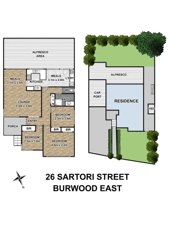 Floorplan of Homely house listing, 26 Sartori Street, Burwood East VIC 3151