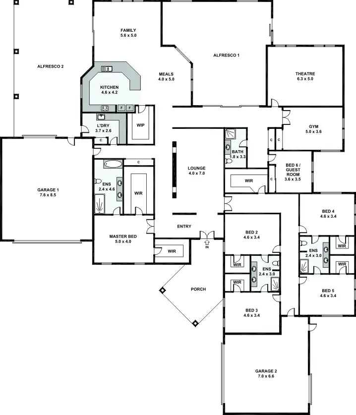 Floorplan of Homely house listing, 8 Lavender Court, Caroline Springs VIC 3023